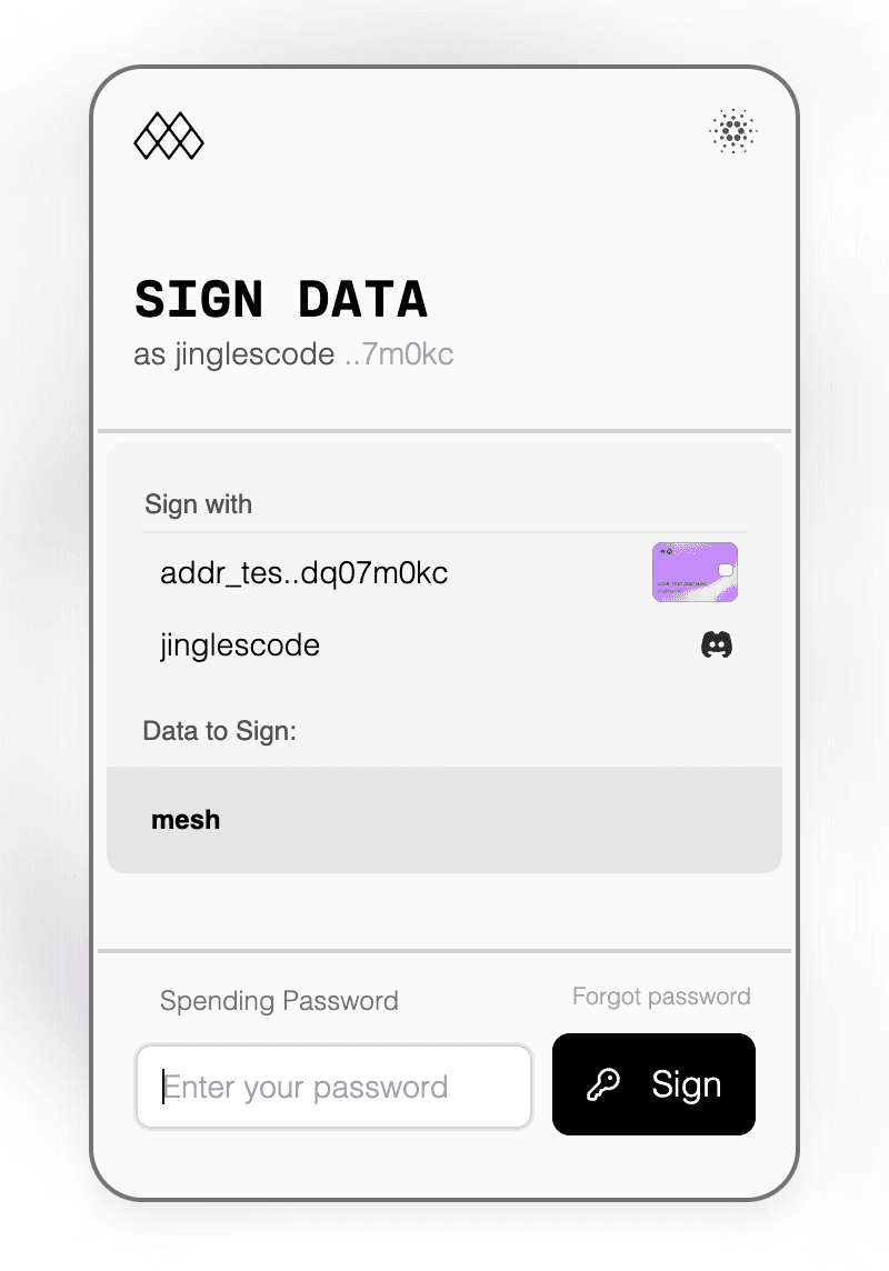 Custom branding sign data